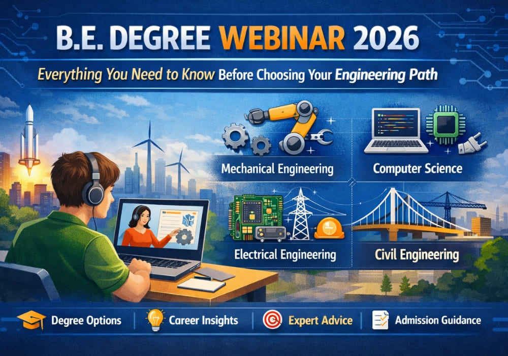 B.E. Programmes Webinar 2026 | Engineering Career Guidance & Specializations