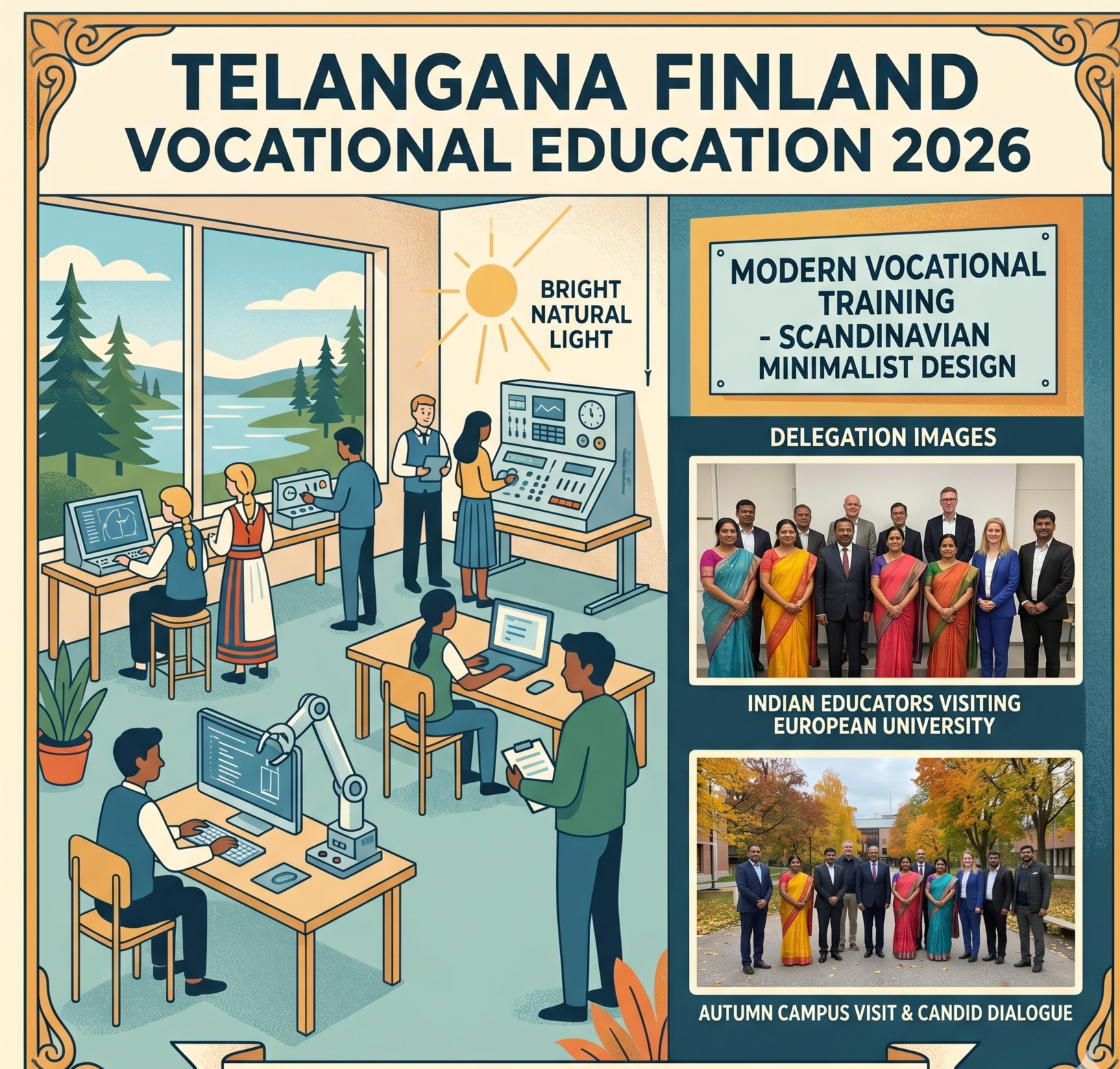 Telangana Finland Education 2026 Model to Boost Adopts Finland Learn about the delegation, Vocational Education key dates, eligibility
