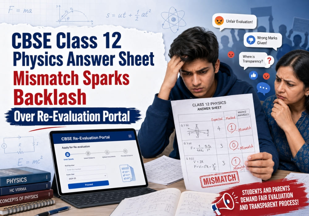 CBSE Class 12 Physics Answer Sheet Mismatch Sparks Backlash Over Re-Evaluation Portal
