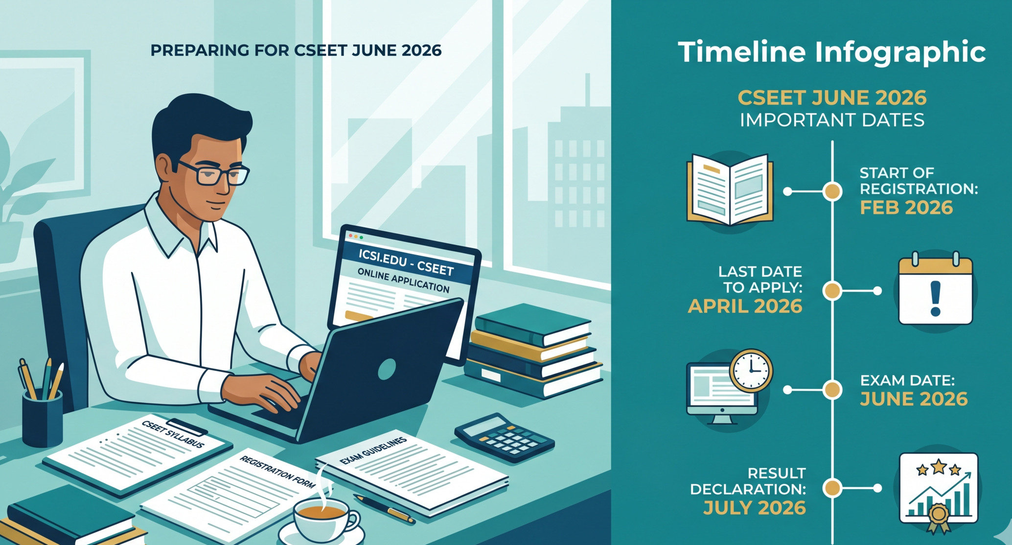 CSEET Admit Card June 2026 releasing May 22 on icsi.edu. Check expected date, download steps,