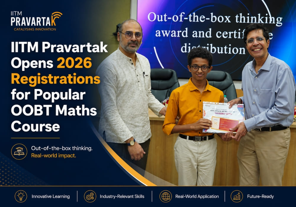 IITM Pravartak Opens 2026 Registrations for Popular OOBT Maths Course