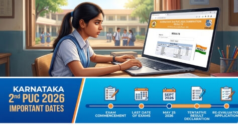 Karnataka 2nd PUC Exam 2 Result 2026 released at karresults.nic.in. Check pass %, direct download link,
