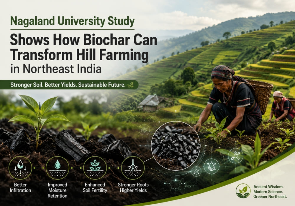 Nagaland University Study Shows How Biochar Can Transform Hill Farming in Northeast India