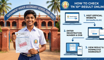 TN 10th Result 2026 declared! DGE Tamil Nadu SSLC result live at tnresults.nic.in with 94.31% pass. Check scores,