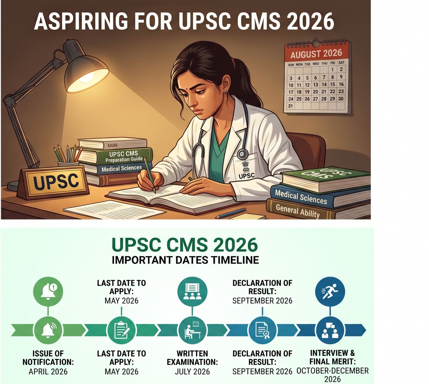 UPSC CMS Exam Date is 02 August 2026. Get full details on eligibility, syllabus, important dates, preparation tips,
