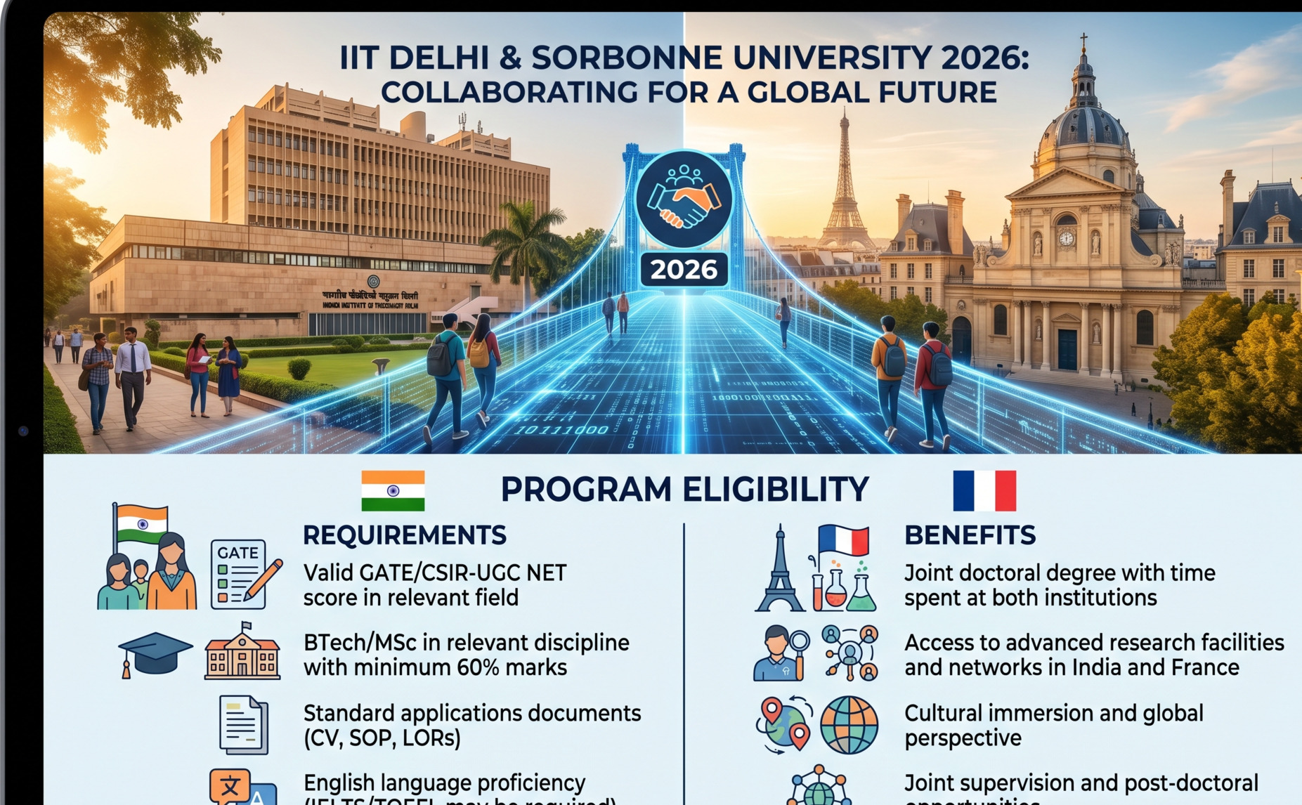 IIT Delhi & Sorbonne University 2026: Joint Master's & PhD programs Guide Get eligibility, dates, stipends, and how to apply