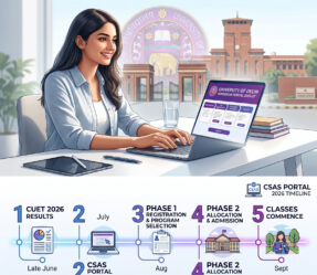Delhi University opens CSAS UG 2026 portal for CUET-qualified students. Check registration dates, eligibility