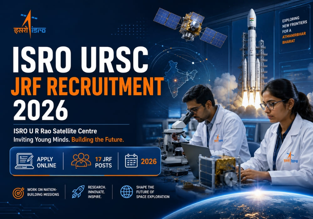 ISRO URSC JRF Recruitment 2026: Apply Online for 17 Junior Research Fellow Posts