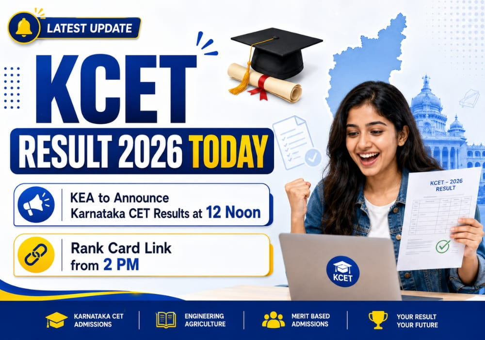 KCET Result 2026 Today: KEA to Announce Karnataka CET Results at 12 Noon, Rank Card Link from 2 PM