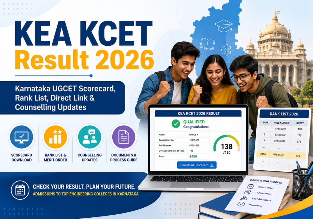 KEA KCET Result 2026: Karnataka UGCET Scorecard, Rank List, Direct Link & Counselling Updates