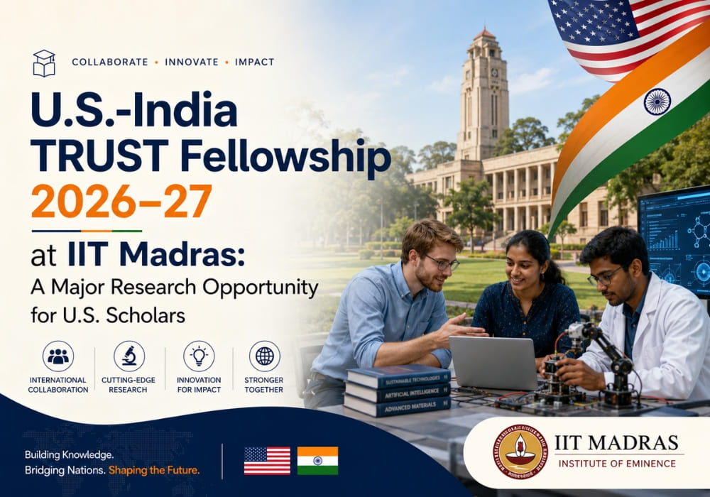 U.S.-India TRUST Fellowship 2026–27 at IIT Madras: A Major Research Opportunity for U.S. Scholars