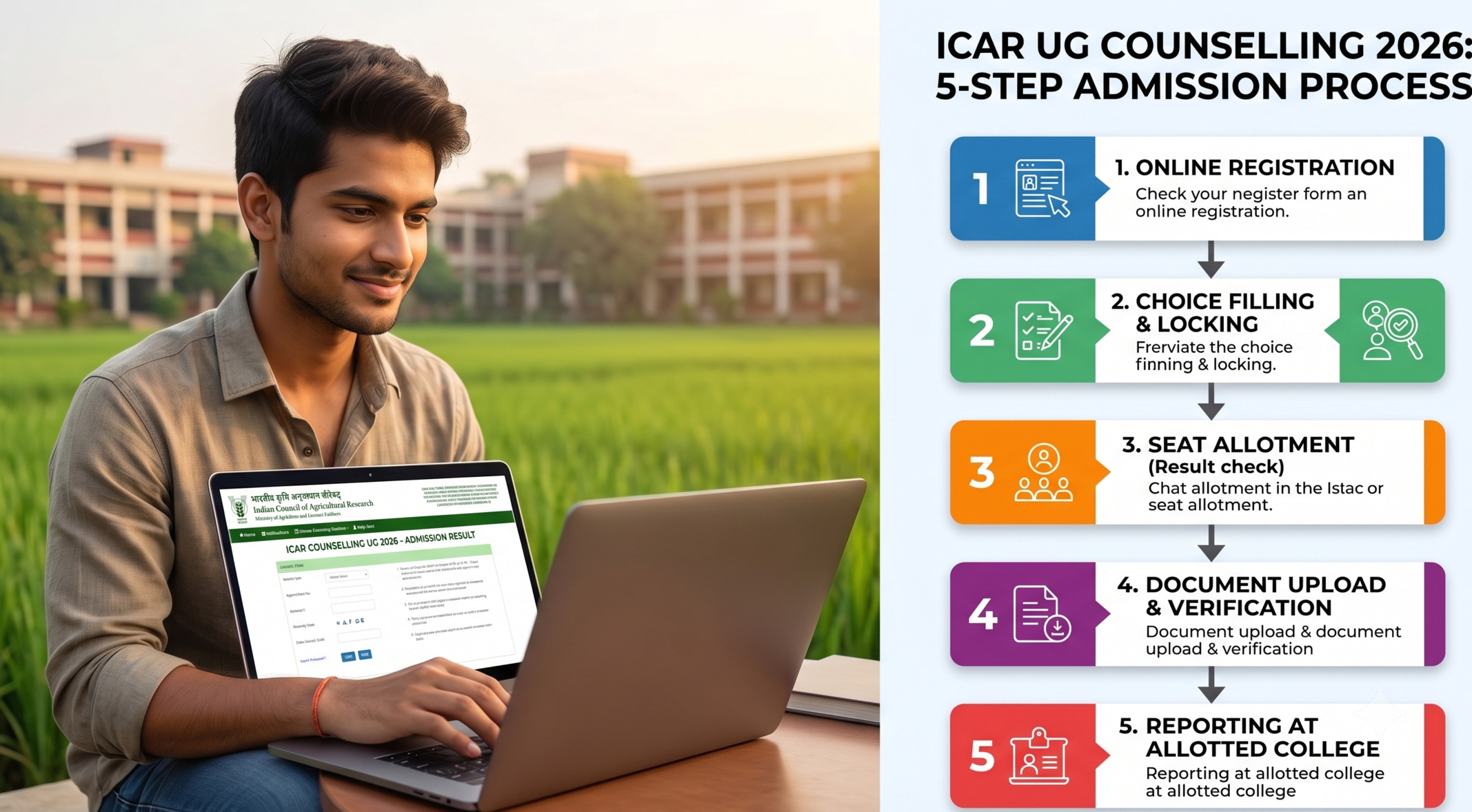 ICAR UG Counselling 2026 for agriculture & allied sciences admissions is here Schedule: Dates, Eligibility & Choice Filling Guide