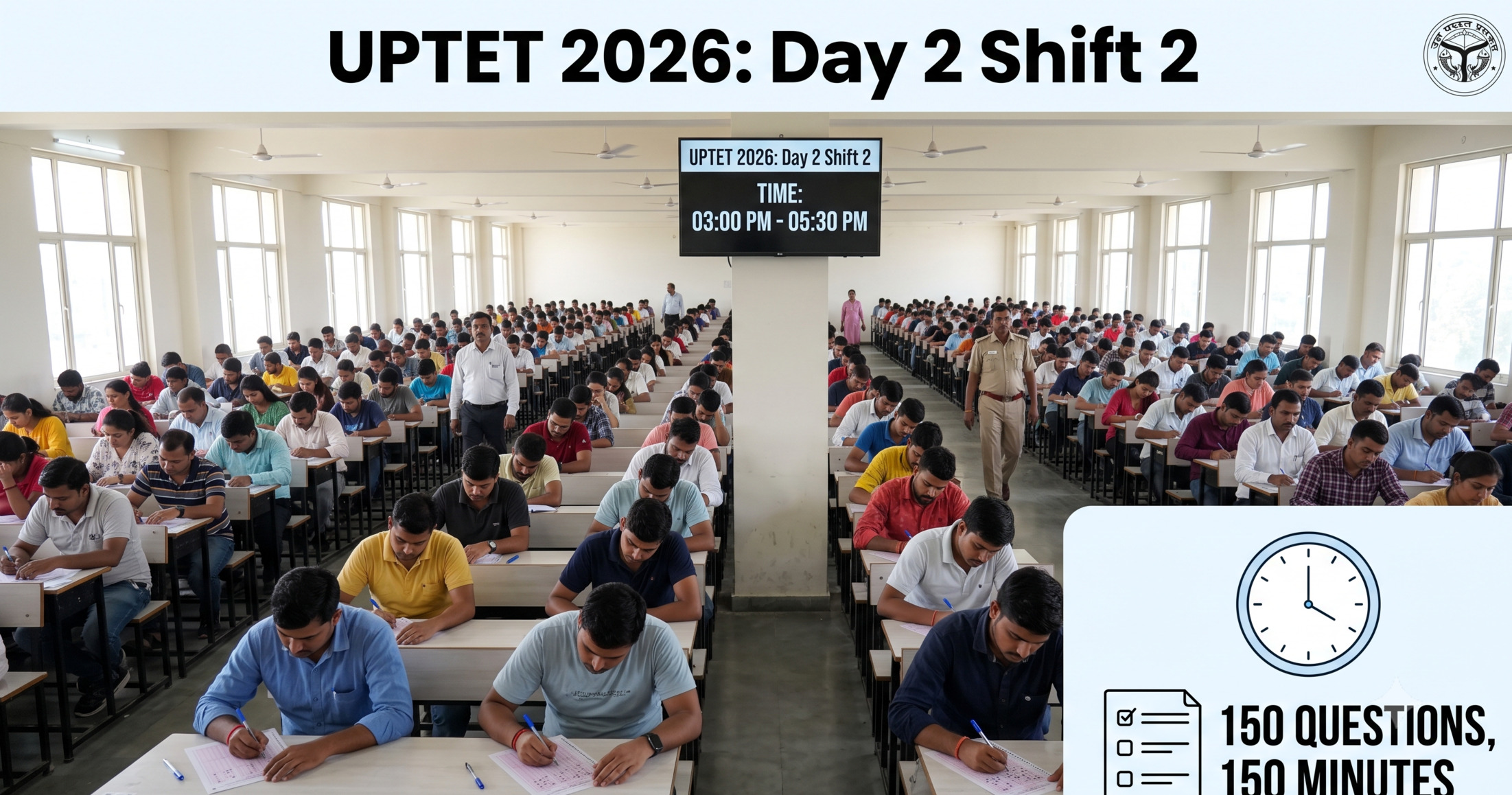 UPTET 2026 Day 2 Shift 2 exam LIVE updates: paper analysis, cutoff marks, admit card,