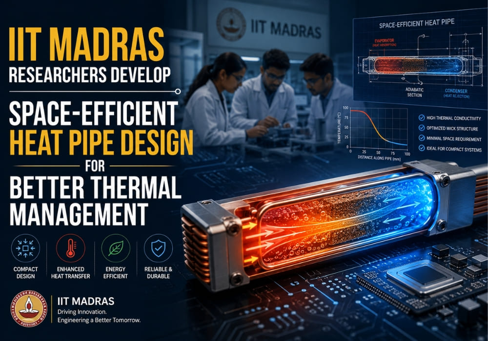 IIT Madras Researchers Develop Space-Efficient Heat Pipe Design for Better Thermal Management