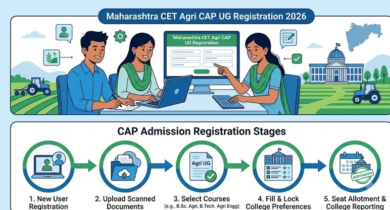 Maharashtra CET Cell has started registration for BSc & BTech agriculture, biotechnology admissions 2026-27.