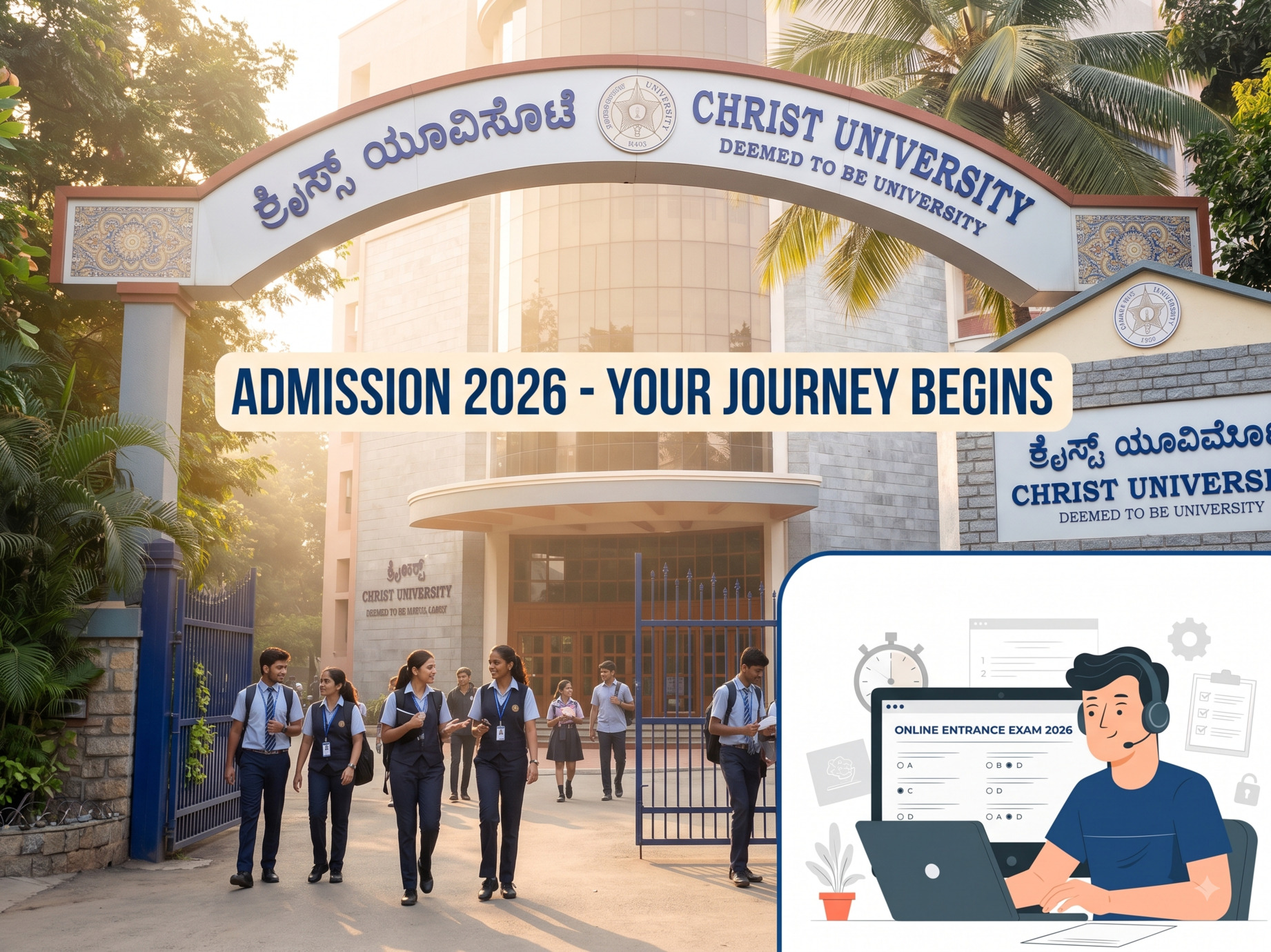Christ University Bangalore Admission 2026: eligibility, ET-CU/CUET dates, fees, and selection process