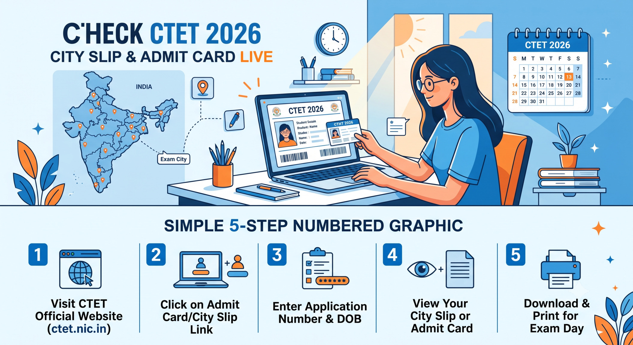 CTET September 2026 city slip and admit card update: exam date, download steps, eligibility, and every important date
