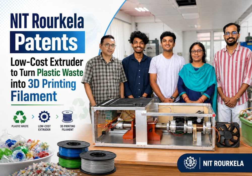 NIT Rourkela Patents Low-Cost Extruder to Turn Plastic Waste into 3D Printing Filament