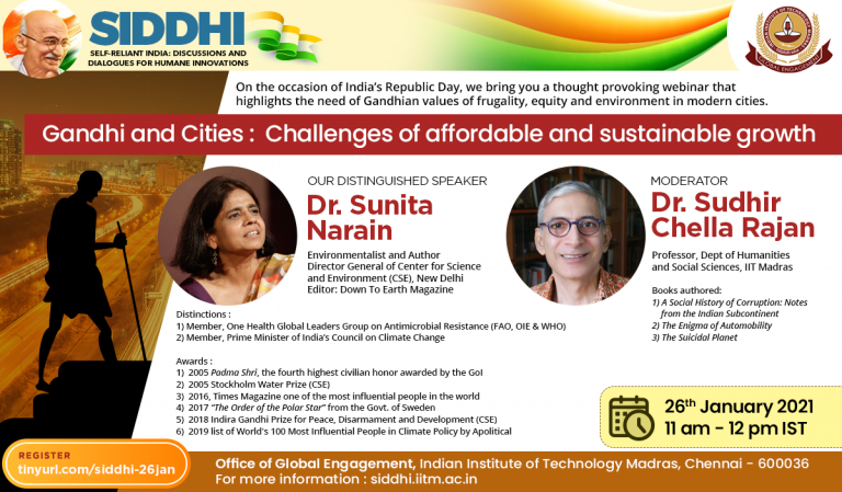 Sunita Narain to speak at great webinar of IIT M