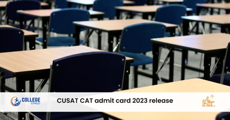 CUSAT CAT 2023 admit card on great 24 April 2023