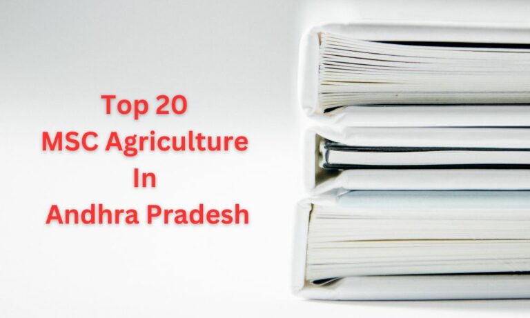 Top 20 MSC Agriculture In Andhra Pradesh