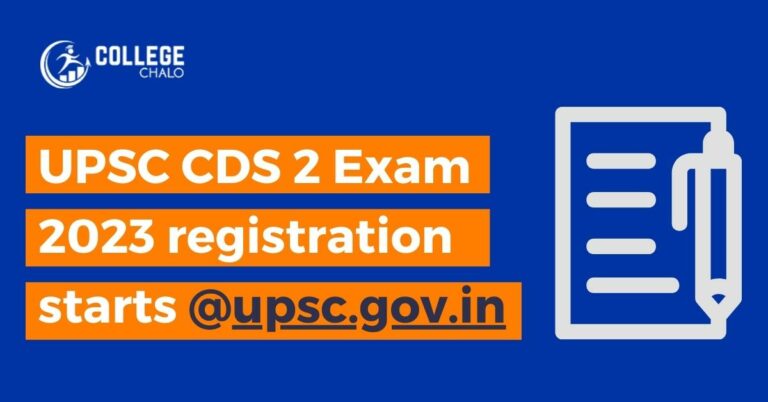 UPSC CDS 2 Exam 2023 registration starts @upsc.gov.in