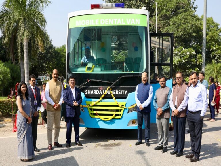 Sharda University launches great mobile dental van facility