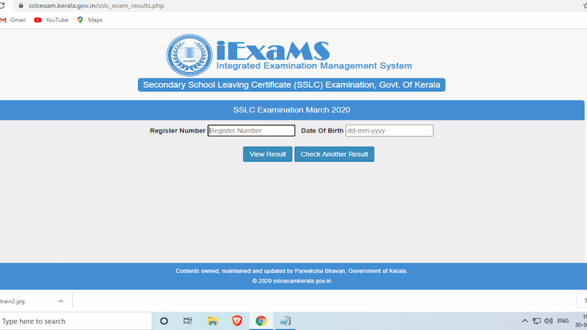 Kerala SSLC 2020 result