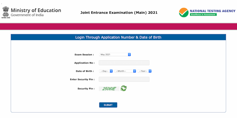 JEE Main admit card 2021