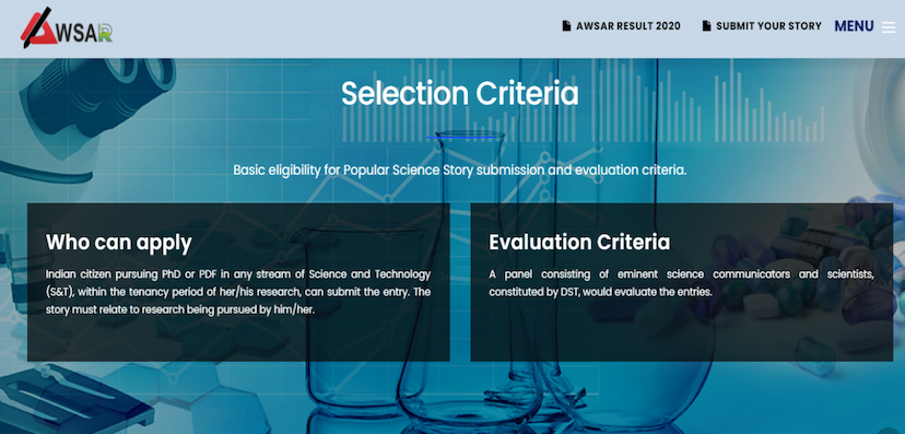 AWSAR award Submit entries till September 30