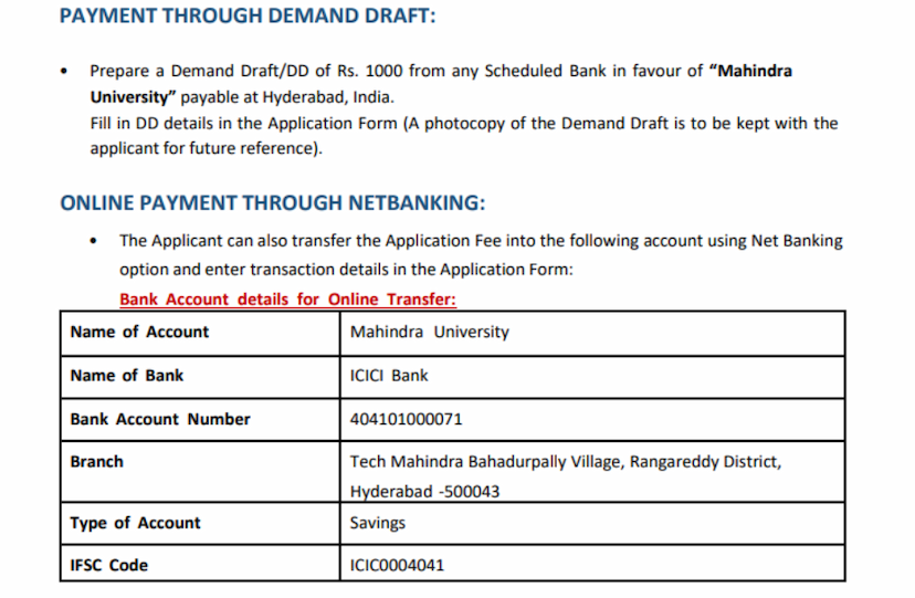 Mahindra University PhD admission 2022