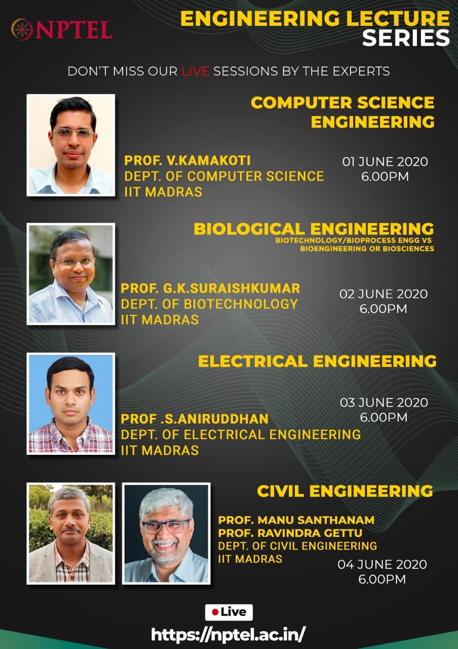 IIT Madras-NPTEL: Great, enrollment for 400 online courses begins IIT Madras-NPTEL: Great, enrollment for 400 online courses begins