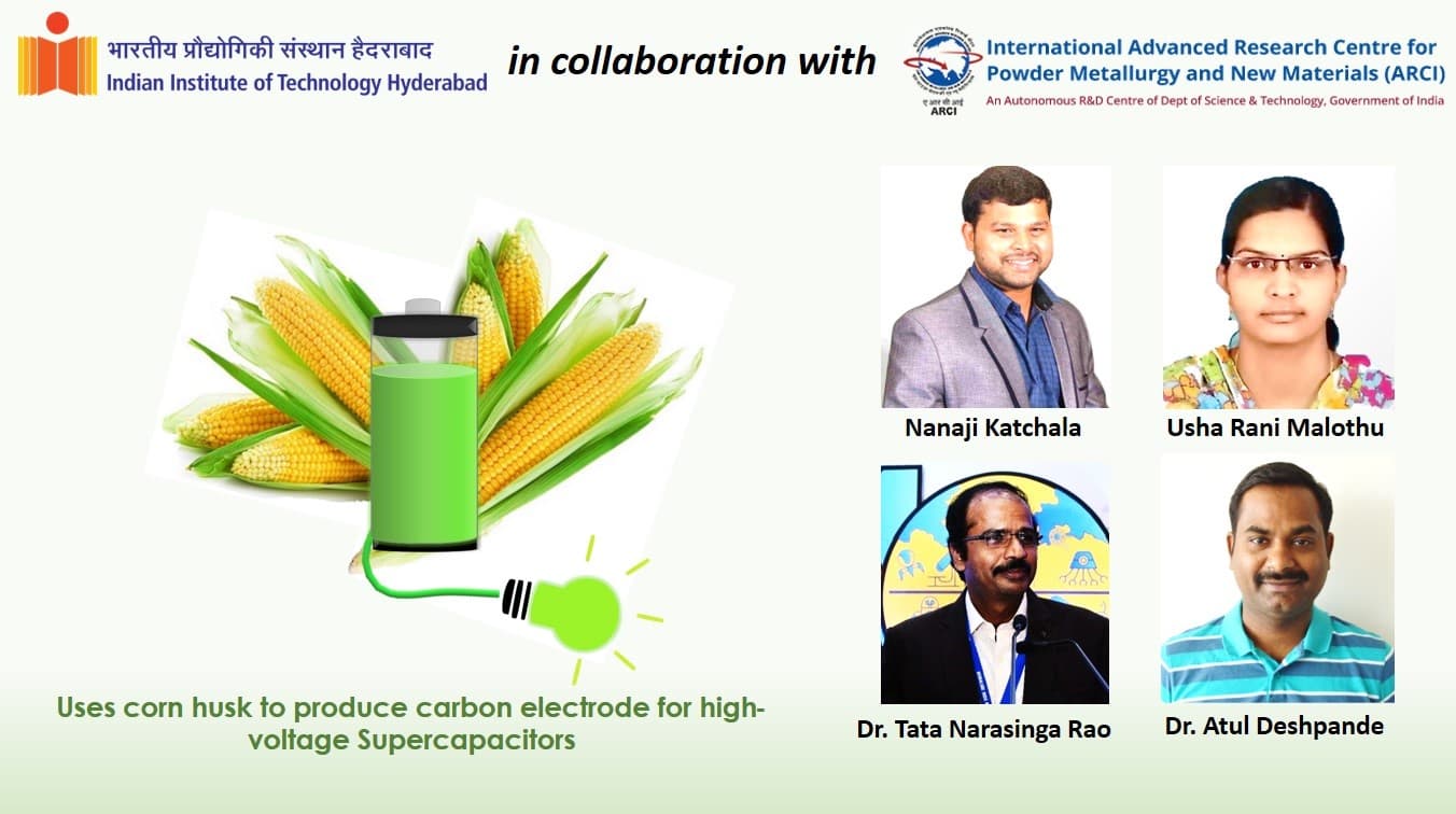 Researchers at IIT Hyderabad 2020: Great use of cornhusk for producing CE Researchers at IIT Hyderabad 2020: Great use of cornhusk for producing CE