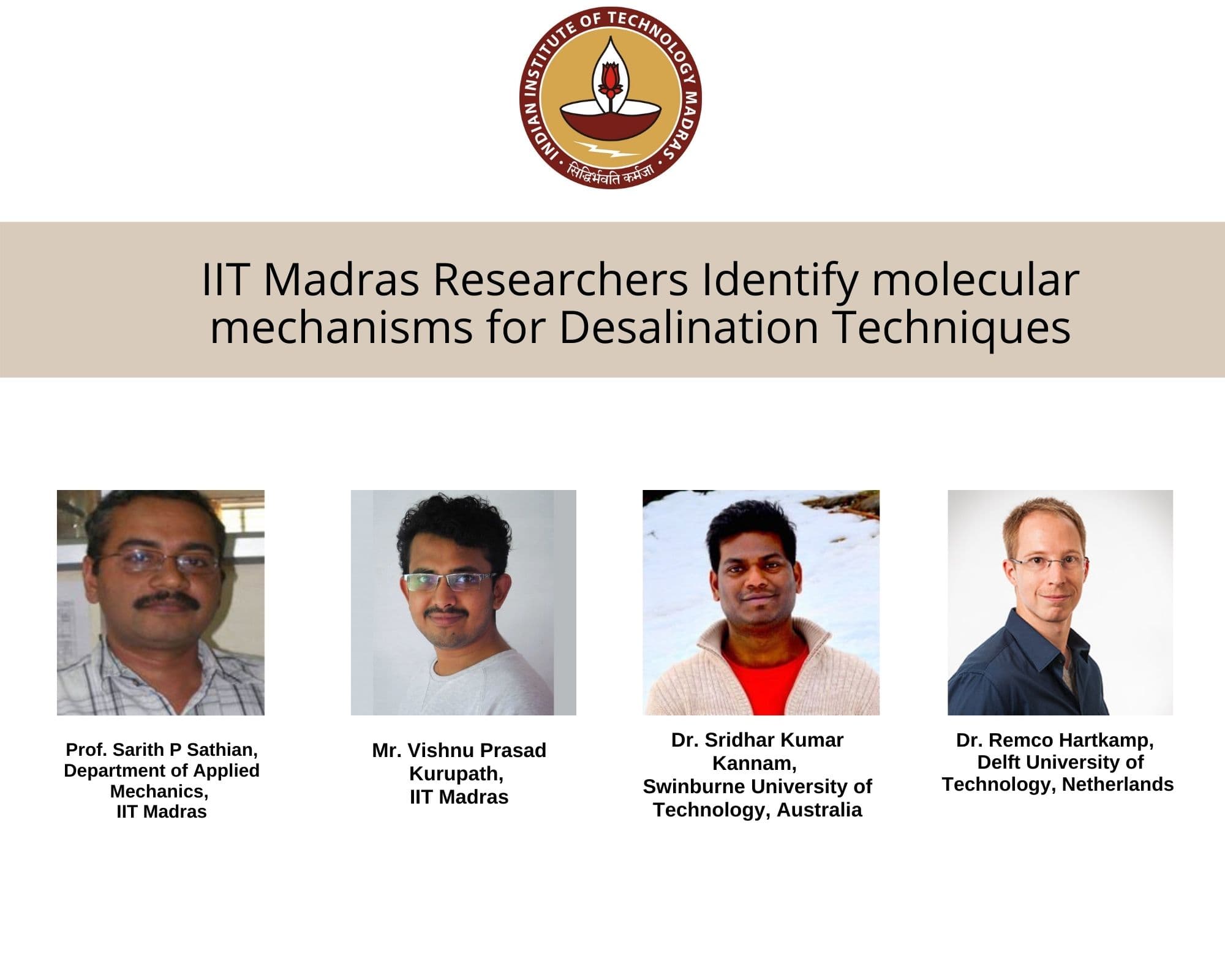 IIT Madras researchers identify great molecular mechanisms IIT Madras researchers identify great molecular mechanisms