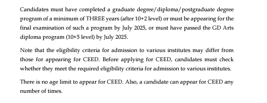 CEED 2025 Application