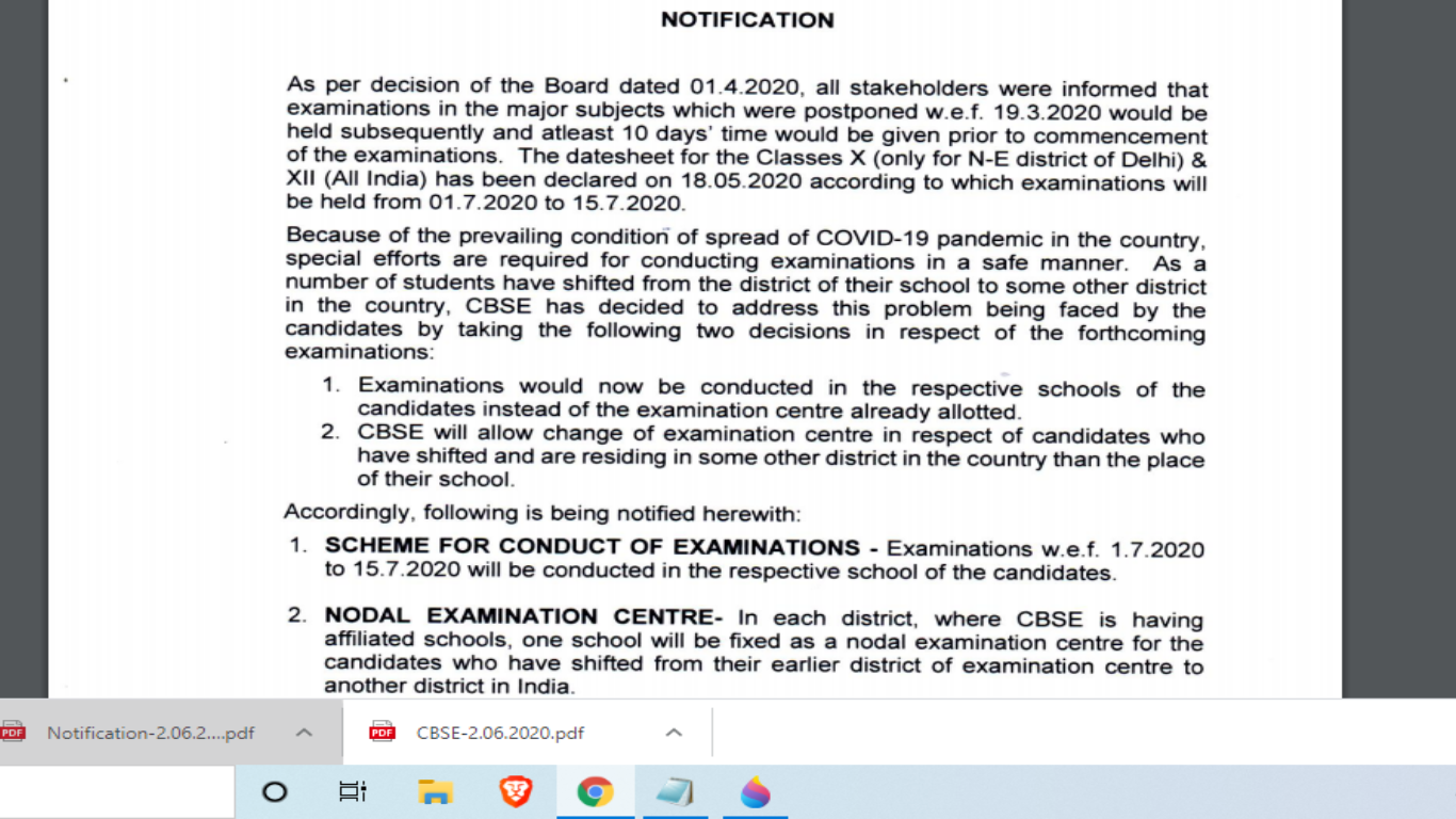 CBSE 2020 Exams