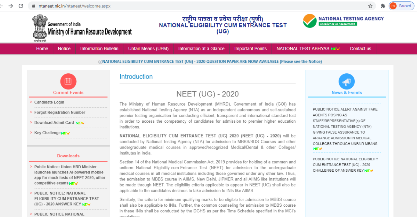 2020 NTA NEET: Know thy great updates of the exam