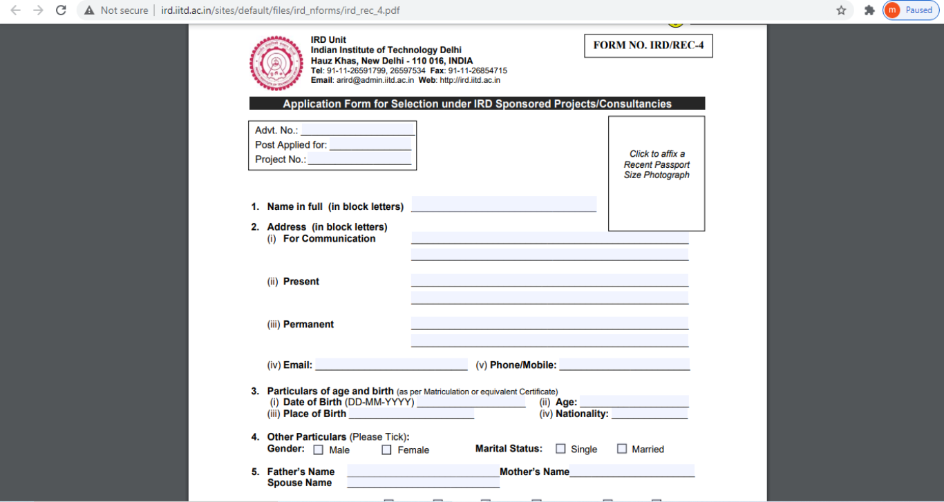 IIT recruitment