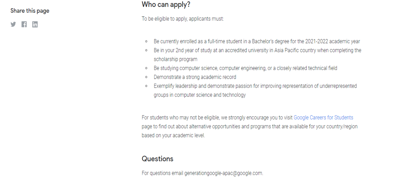 Generation Google Scholarship