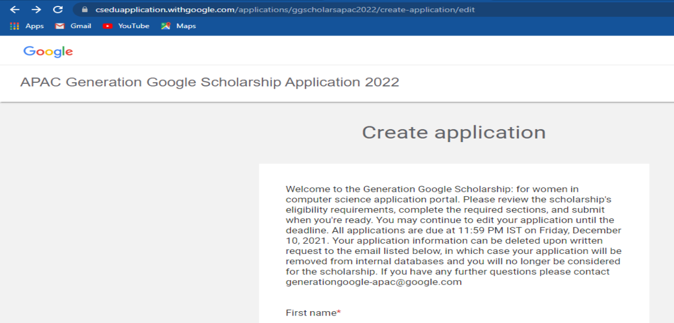 Generation Google Scholarship