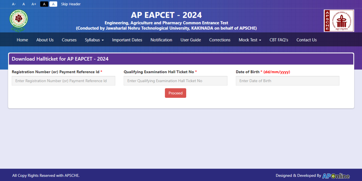 AP EAMCET 2024 Admit Card Released: Download Hall Ticket At Cets.apsche ...