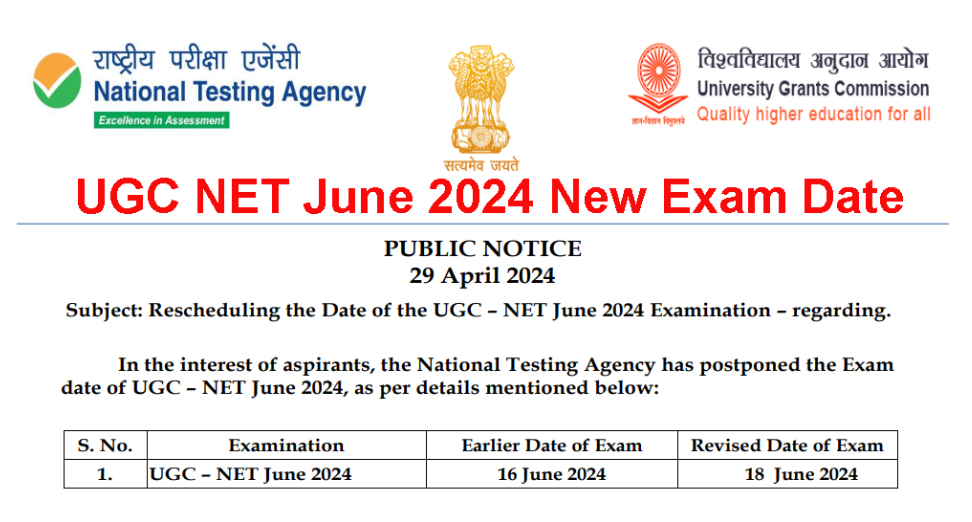 Ugc Net June 2024 Rescheduled Exam Now On June 18th