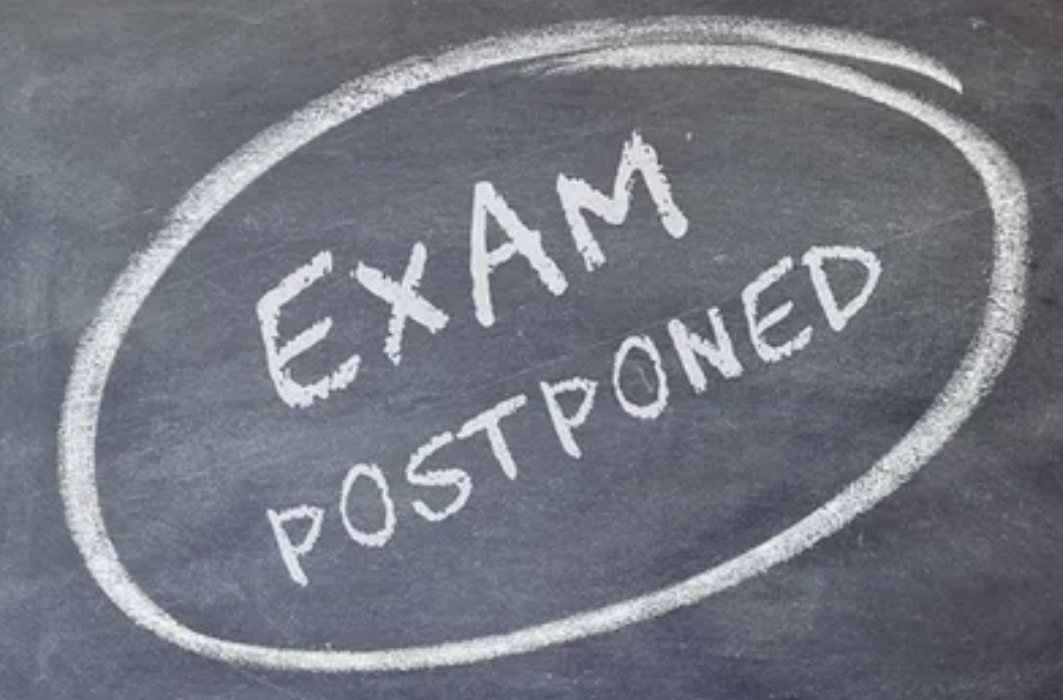 Exam Postponed,,,,,,,